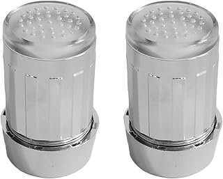 3 Color LED Water Faucet Temperature Control Sensitive Gradient Light Water Stream Color Changing Faucet Tap Sink Faucet for Kitchen and Bathroom (2 Pack)