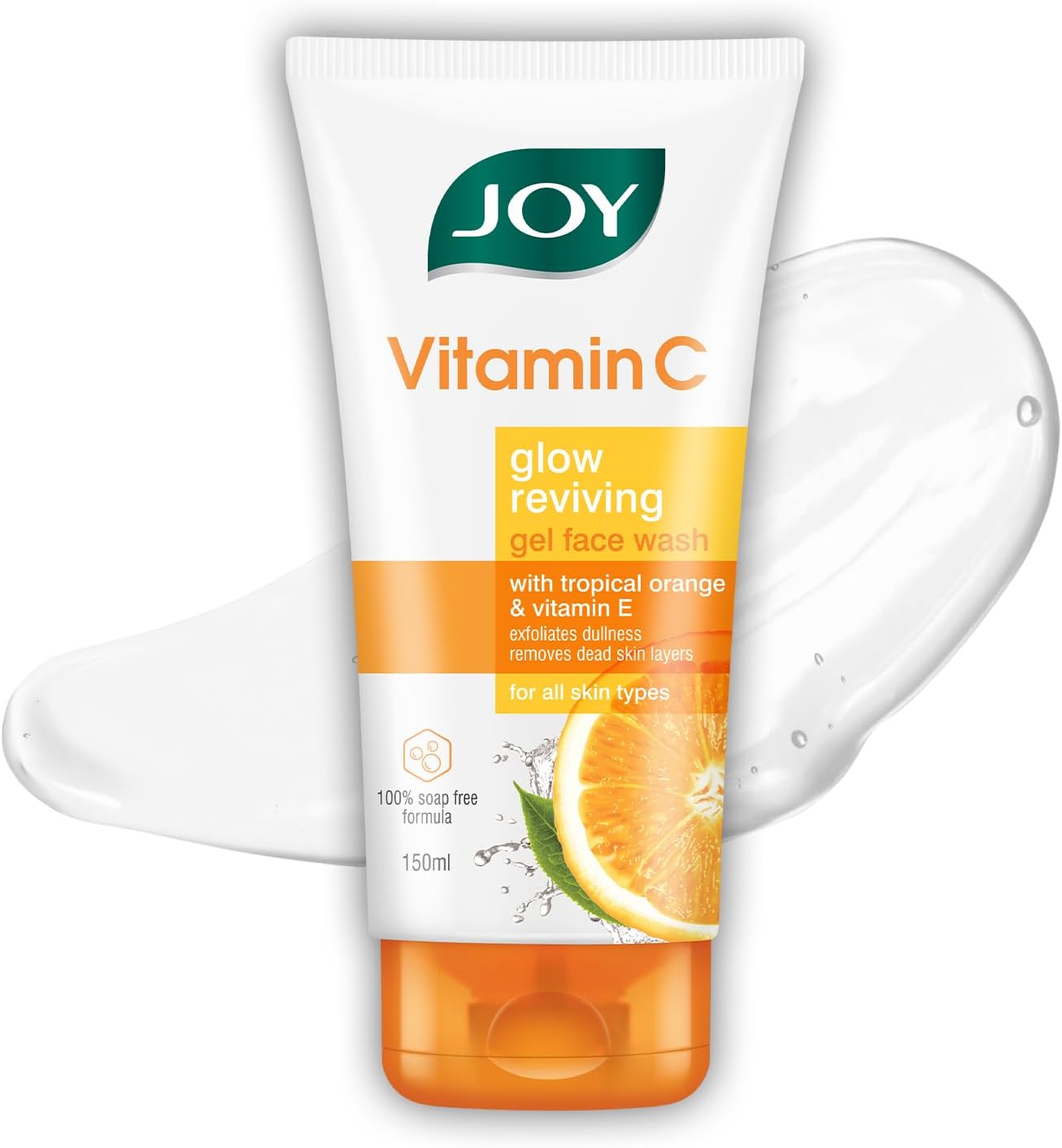 Joy Vitamin C Brightening Face Wash For Bright and Glowing Skin 150ml | Fades Blemishes and Restores Skin Barrier | Gentle Cleanser for All Skin Types