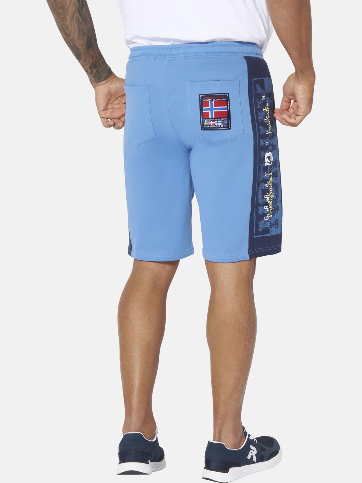 Jan Vanderstorm Herren Doppelpack Jogginghose Haral | im Set, Sweat-Hose aus 100% Baumwolle, kurze Shorts mit Taschen, Trainingshose ist erhältlich in großen Größen L-7XL