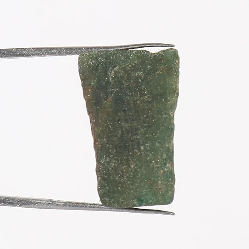 Miniatura 2 de Gemhub Piedra rugosa de jade verde 100 % natural para 26 quilates, pulido, envoltura de alambre