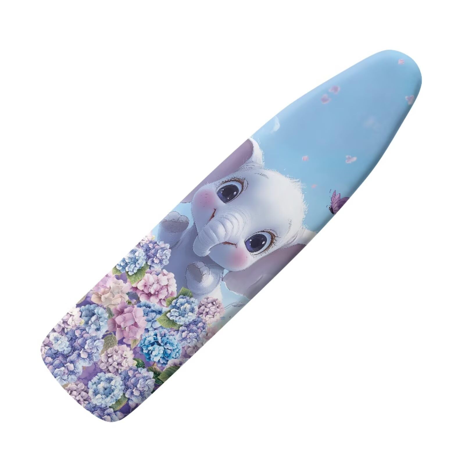 Hinthetall Floral Elephant Ironing Board Cover and Pad, Iron Board Cover with Padding, Lightweight Iron Board Cover Large Fits All Standard Sizes, Scorch Resistant, Thick Covers with Elastic Edge