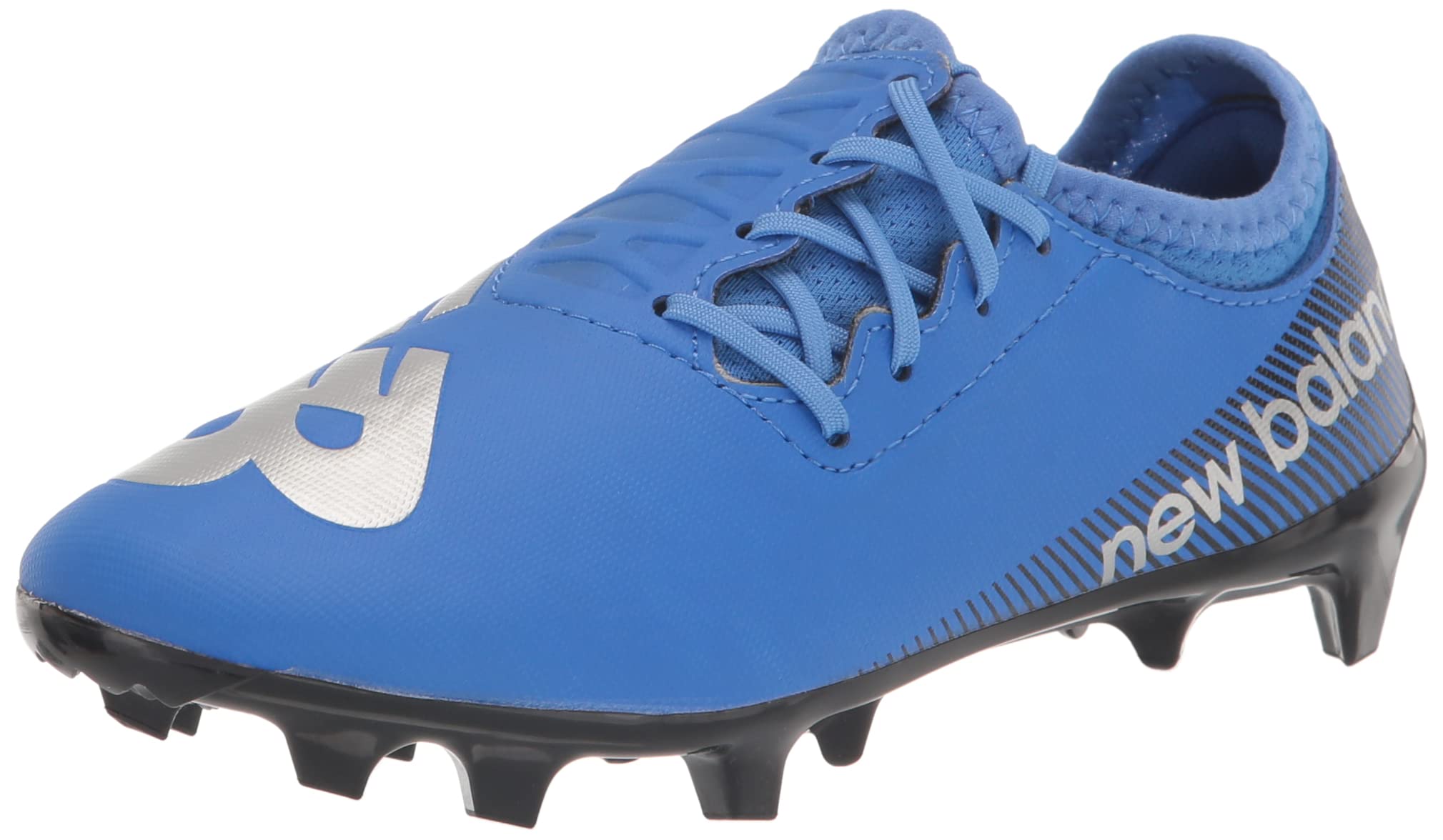 New Balance Furon V7 Dispatch JNR FG Football Shoe, Bright Lapis/Black/Silver, 5 UK