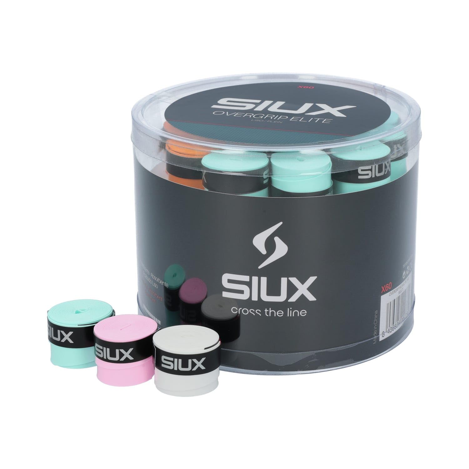 Cubo 60 Uds Overgrip Siux Elite Multicolor