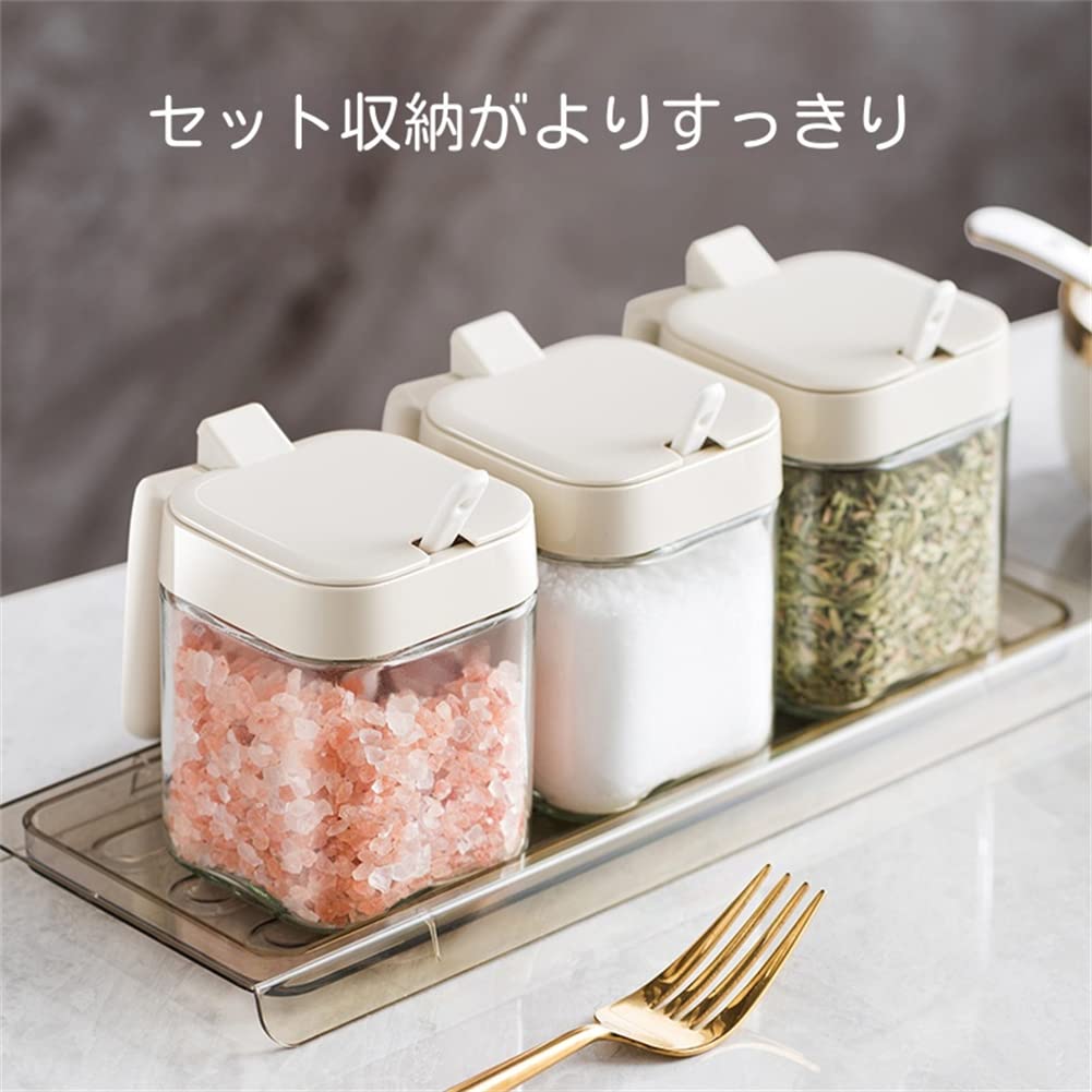 Amazon｜調味料入れ グラニュー糖容器 塩容器 ガラス調味料タンク