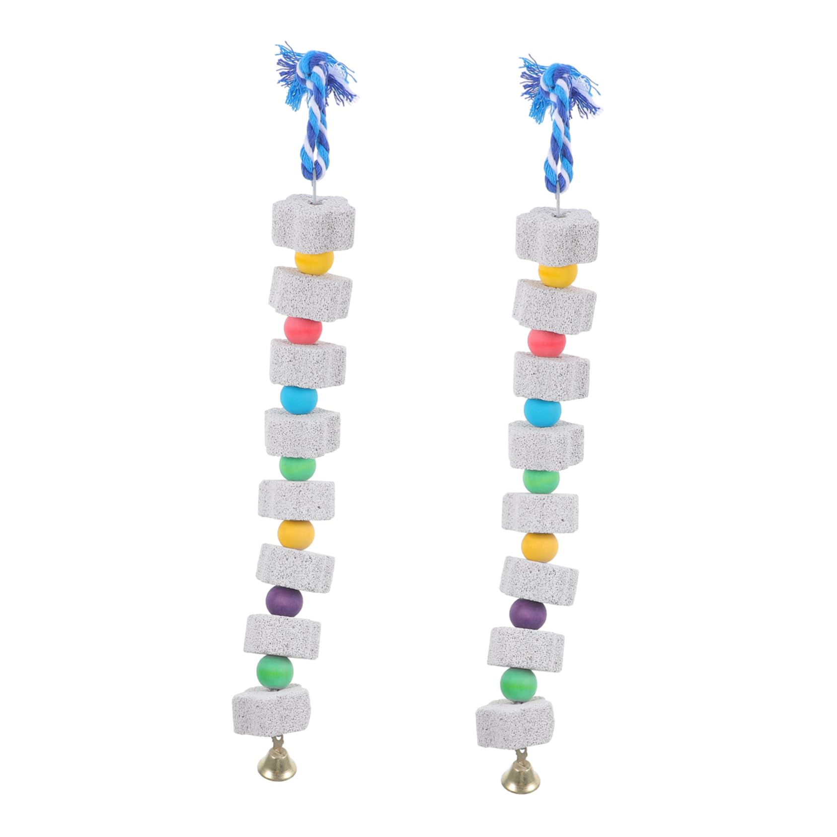 Yardenfun Chickens Toys Set Large Chew Toys with Bells Beak Grinding Stone Coop Accessory for Boys and Girls