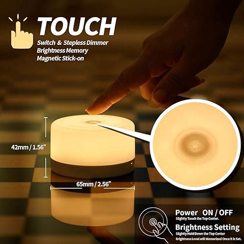 Miniatura 2 de FC-Fancier Luz regulable,Lámpara de noche con sensor táctil, Luz nocturna para niños y adultos,Dormitorio Sala de estar Bebé Guardería Luz nocturna