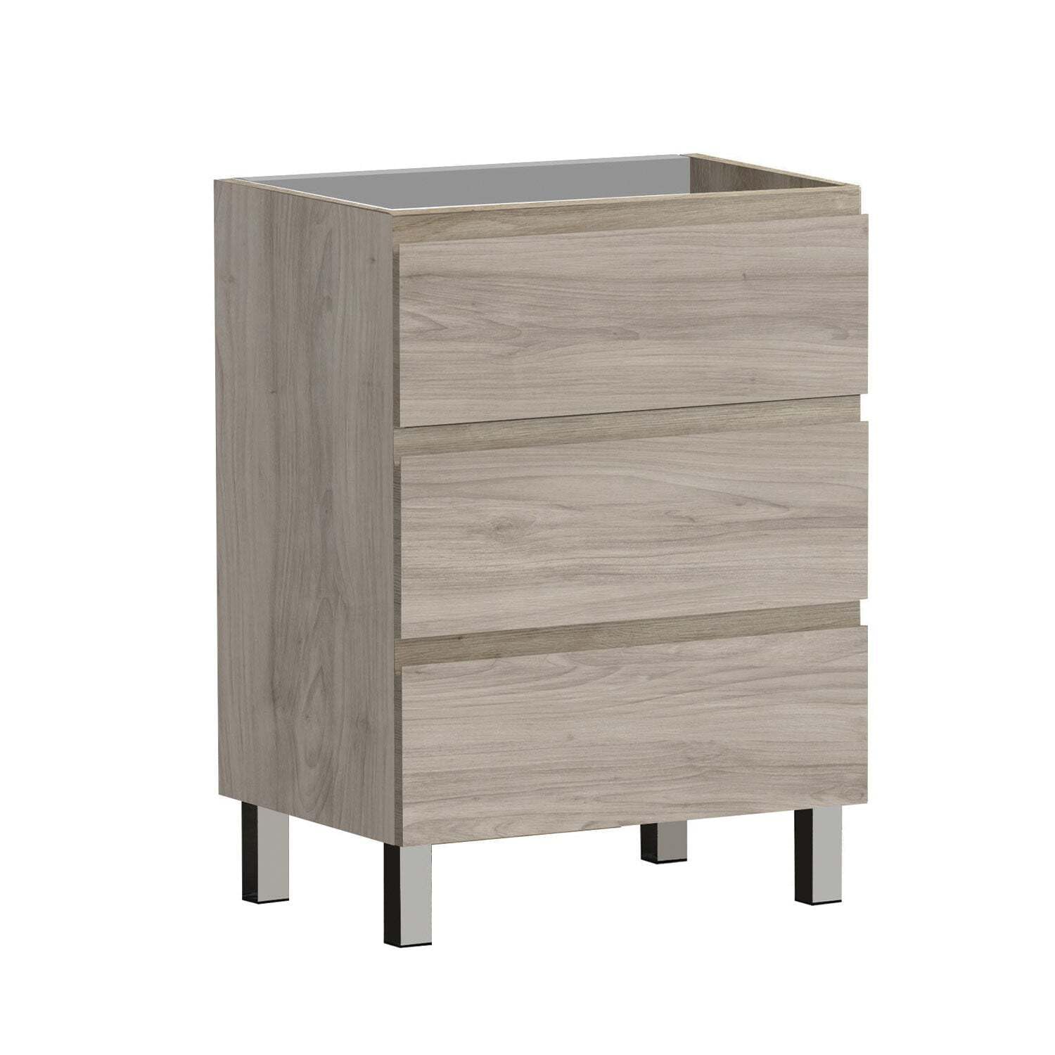 DAX Costa Engineered Wood and Vanity Cabinet with Porcelain Onix Basin, 24", Pine