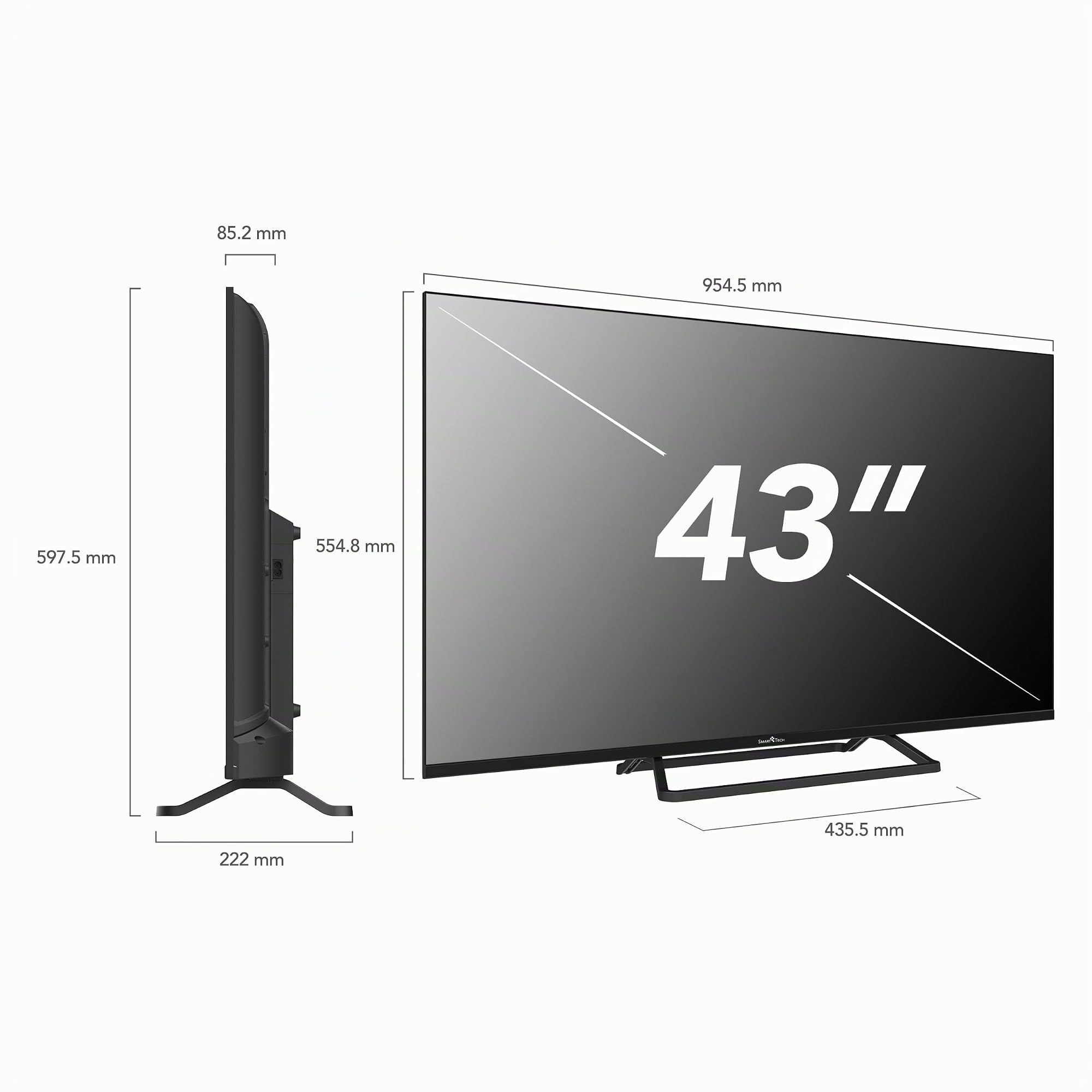 Smart Tech 43FW01V3 webOS Smart Television, 43 Pulgadas, Full HD, 3*HDMI, 2*USB, WiFi