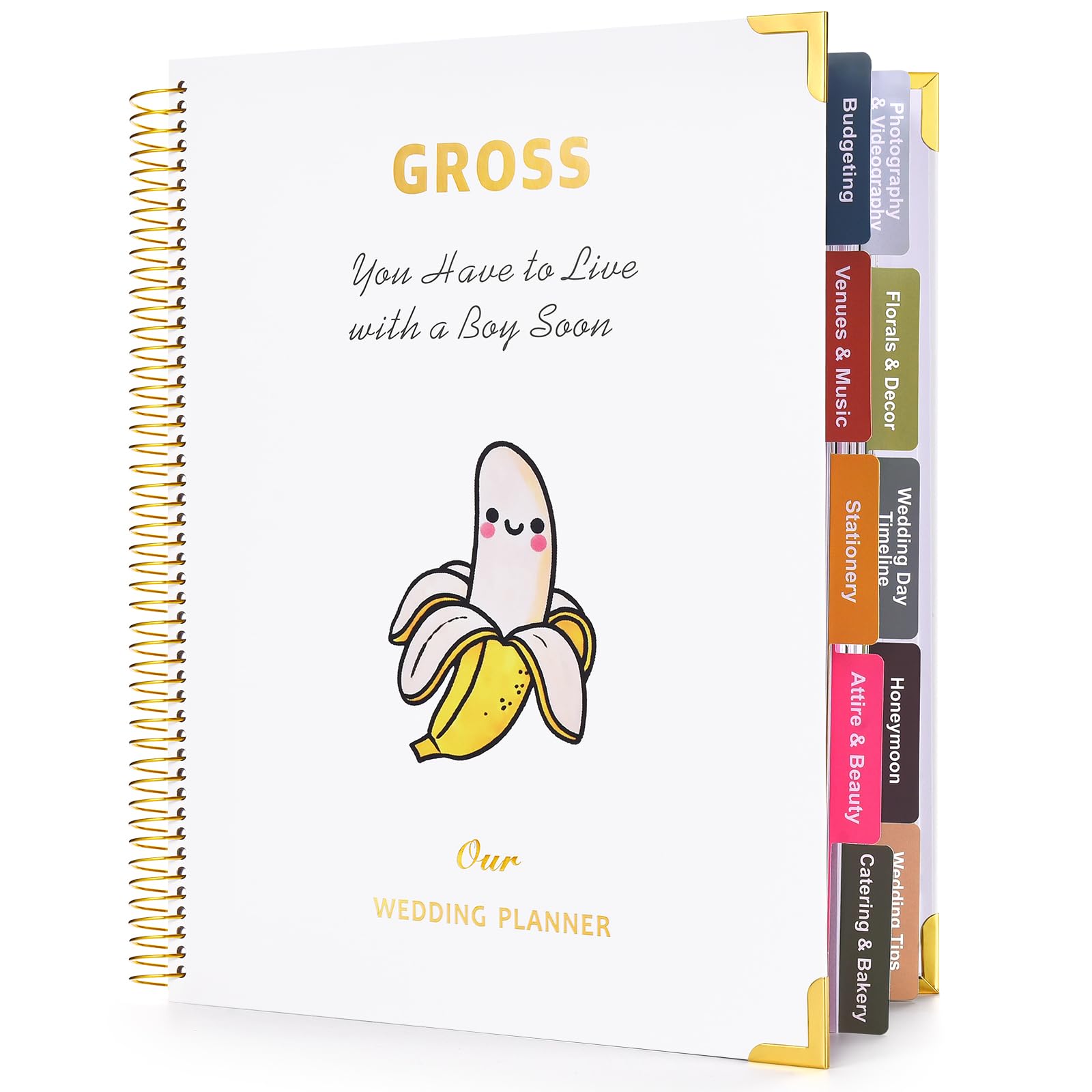 Wedding Planner Book and Organizer for Brides-176 Pages Wedding Planning with Checklists, Stickers, Calendars, Countdown Guide, Engagement Gift Ideas,