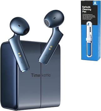 Timekettle W4 Translation Earbuds,Bone-Voiceprint Sensor for Clear Voice in Noise, AI Translator Correction,Protected Privacy with Earbuds Cleaning Pen