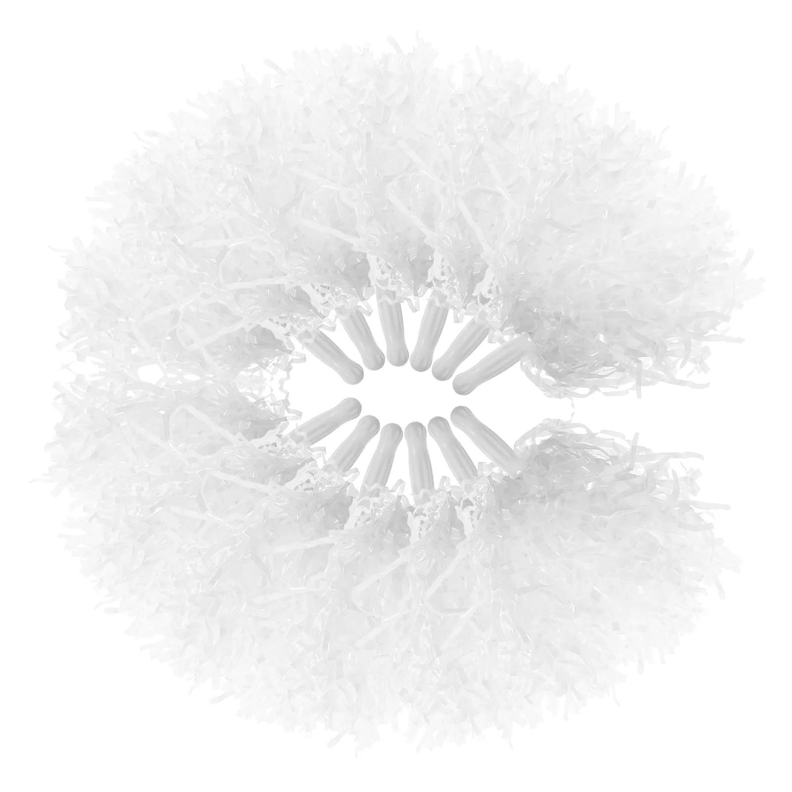 Pompom 12Pcs Cheerleading Pom Poms Hand Held Metallic Flowers Party Cheering Props Dance Performance White for Cheerleaders