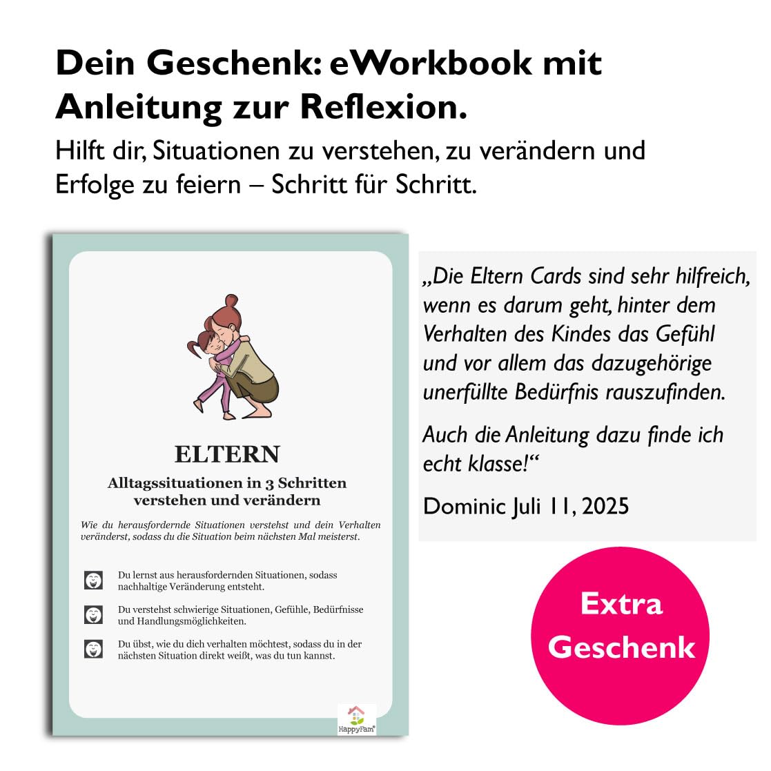Eltern Cards Gefühle, Bedürfnisse & Konflikte lösen, 3 Lernkarten Sets für Eltern Kita Schule, Gefühlskarten für Kinder, Bedürfniskarten, Gefühle Kinder, Bedürfnisse Kinder Erziehen ohne schimpfen GfK
