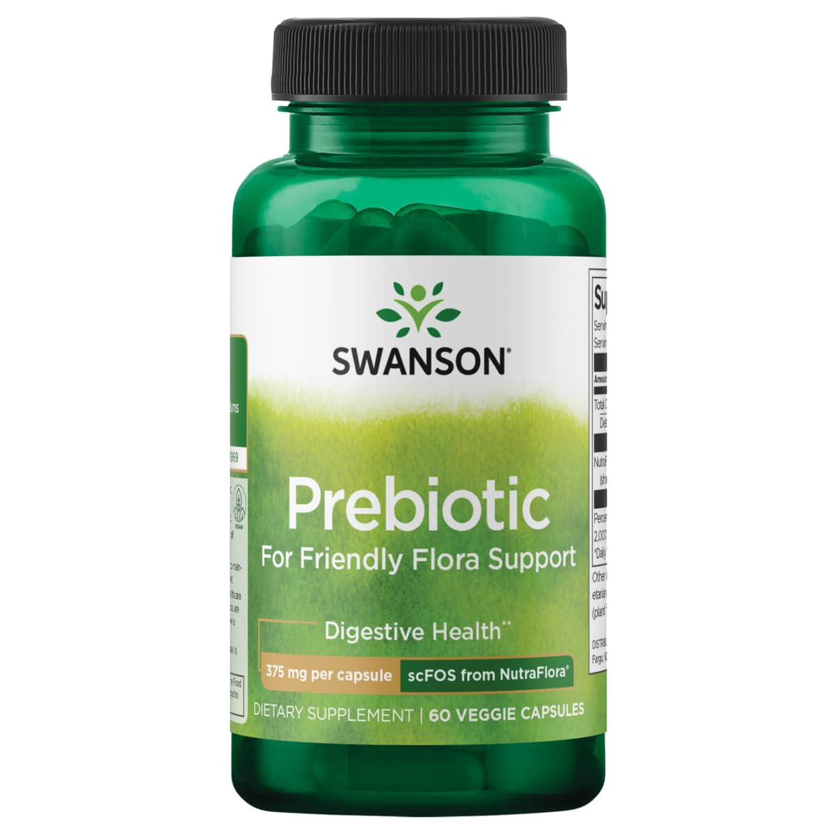 Swanson Nutraflora Prebiotic Fiber 375 mg, 60 Veg Capsules