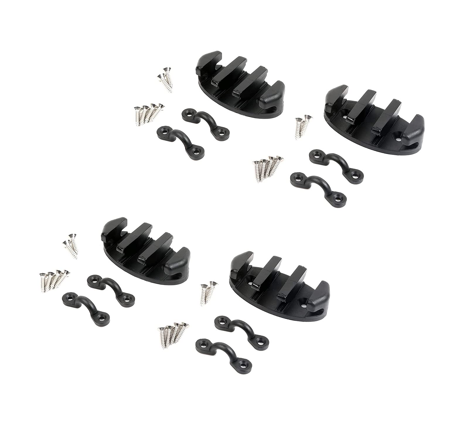 MxeolKayak Cleat,Kayak Zig Zag Cleats for Canoe Gripper Rope Cleats for Boats Black Nylon,Marine Cam Cleat Sailing Fast Entry Sailboat Equipment Maximum for Line Sizes 5/8"