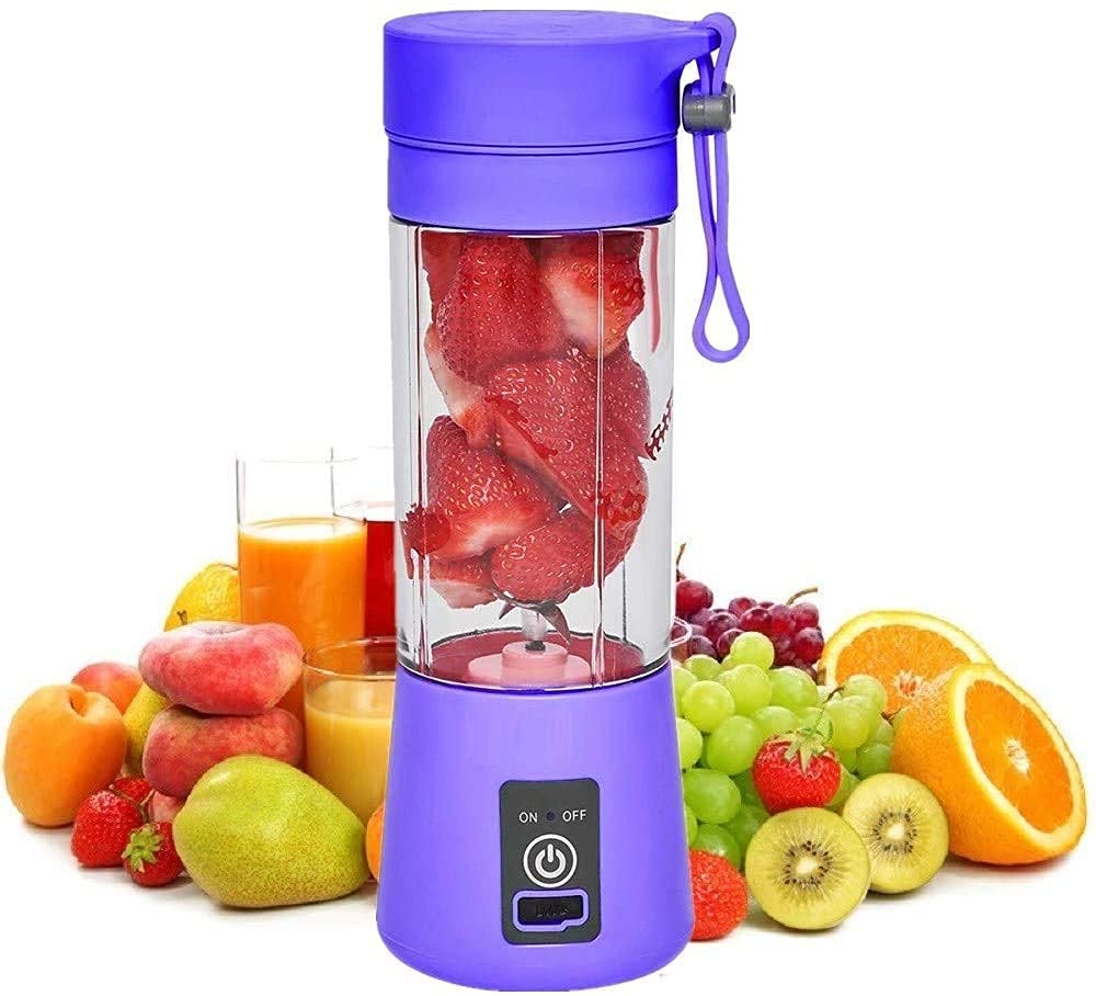 VIO® Portable Blender 380ml Personal Mixer Fruit Rechargeable with USB Mini Blender for Milk Shakes Smoothie Fruit Juiceor for Sports Office Travel purple