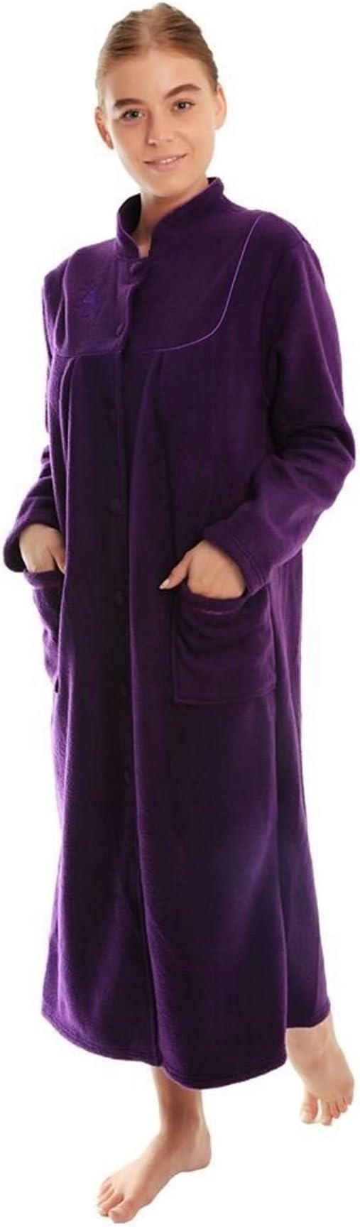 UndercoverLadies Button Front Soft Fleece Dressing