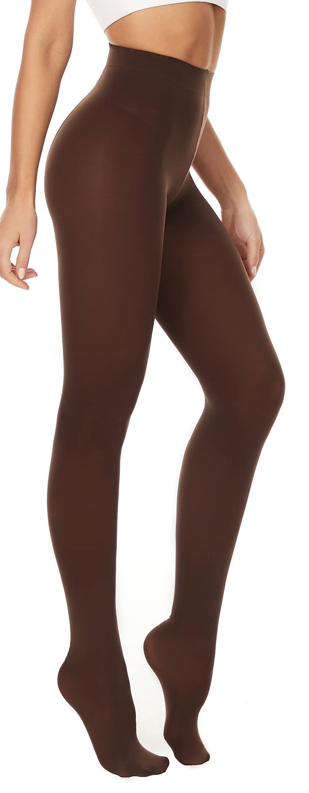 DUCMODA Collant Donna a Vita Alta 80 D morbidi, elastici, semi-opachi, tinta unita