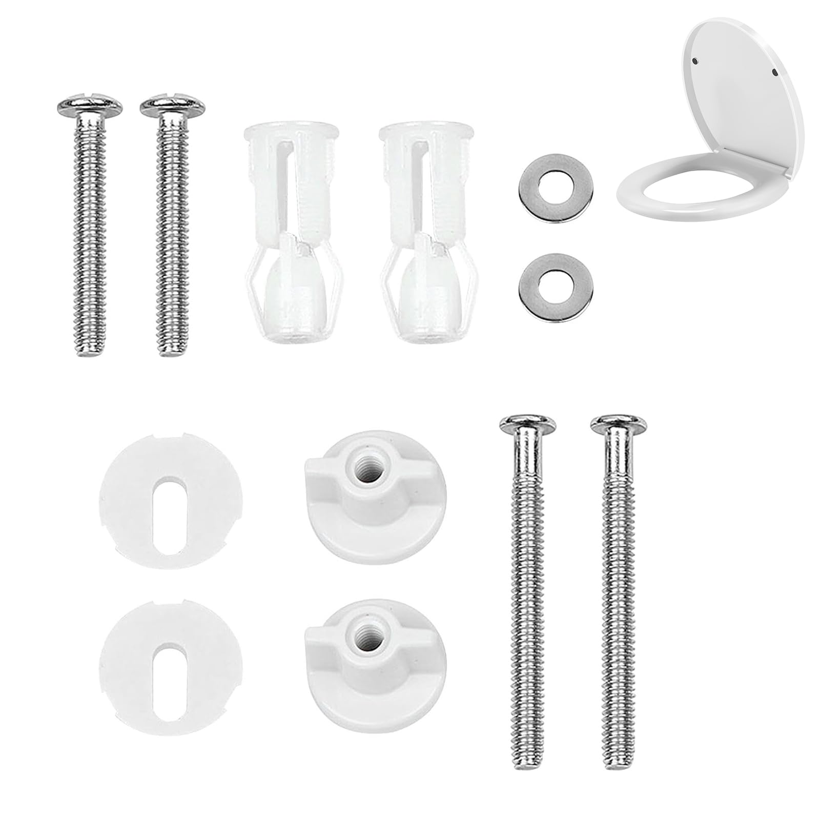 GIONAR 12PCS Toilet Seat Fittings, Toilet Fixing Kit