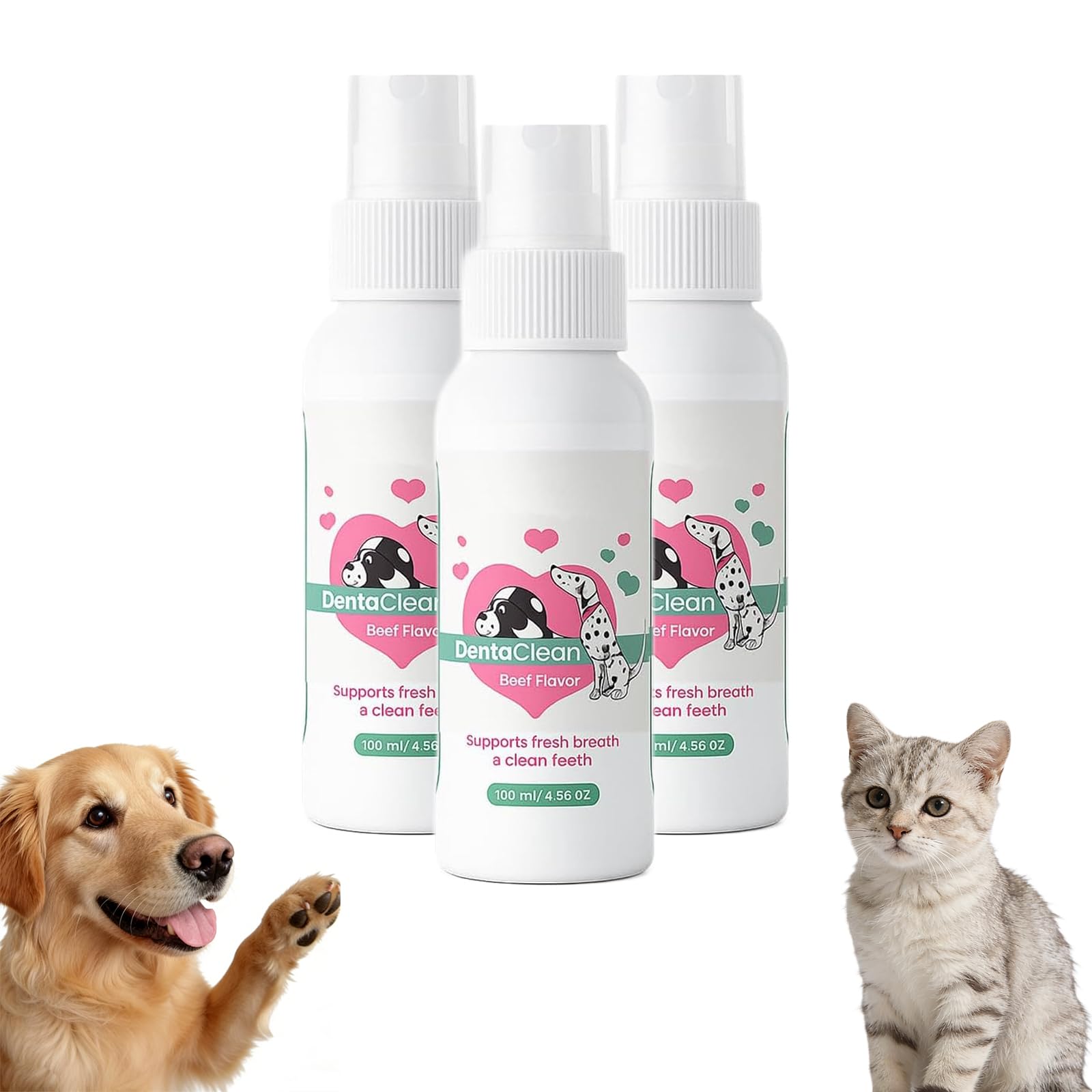 2026 New Spray for Dogs & Cats - Natural No-Brush Oral Care, Paw Guardian Dental Spray, Daily Plaque & Tartar Remover, Breath Freshener & Gum Health Support (3pcs)
