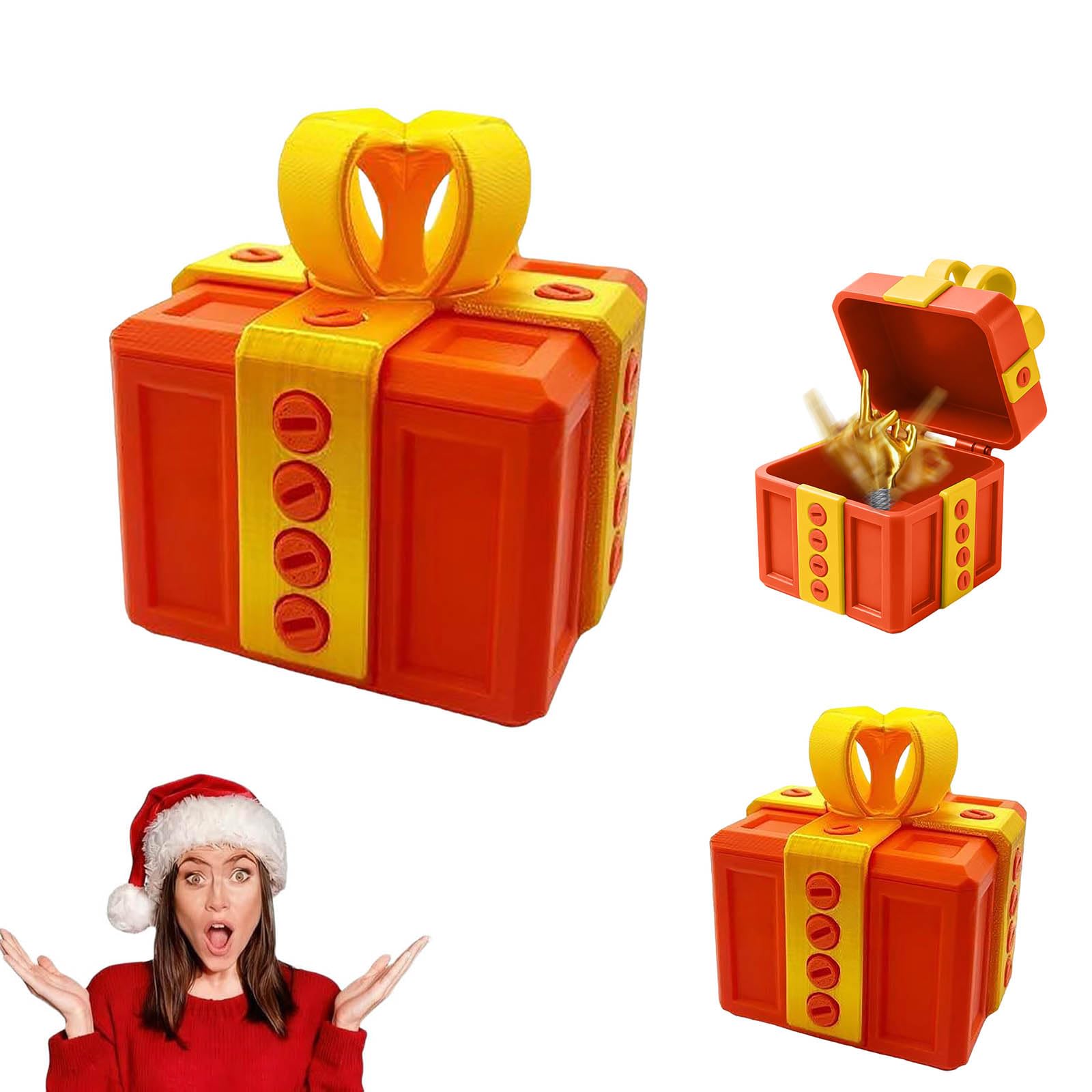 Annoying Gift Box with Surprise Finger 3D Prank Box with Funny Finger (K)