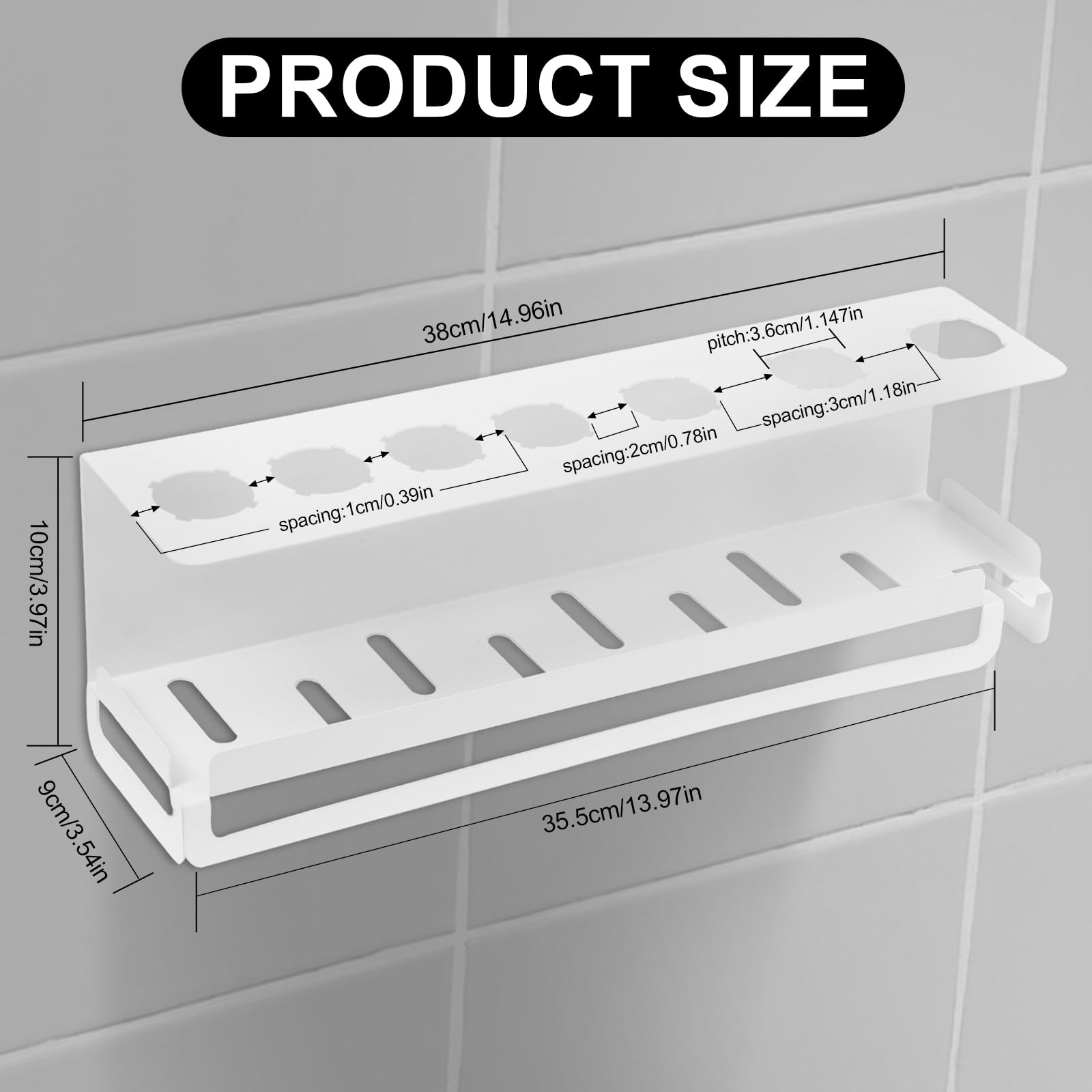 Support Seche Cheveux Lisseur pour Dyson Airwrap Accessoires | Porte Seche Cheveux et Lisseur, Support Lisseur Rangement pour Styler Accessories (Blanc)