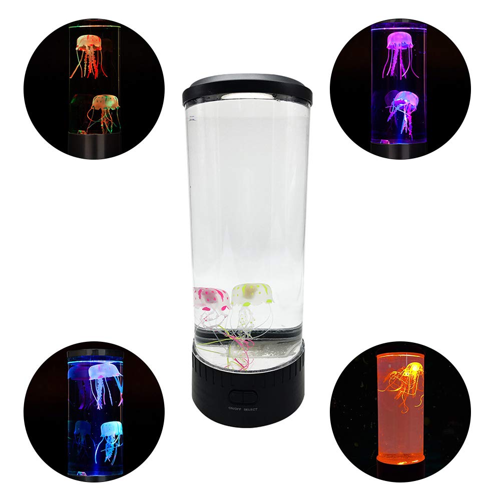 Lava Lamp LED Quallen Lampe mit Farbwechselnden Lichteffekten Dekoration für Home Office