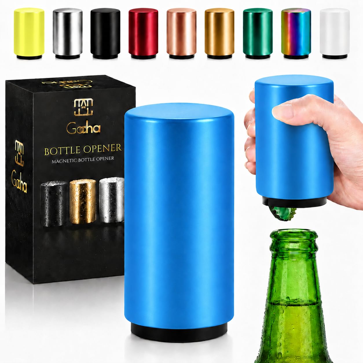 GOCHA Magnetic Bottle Opener with Cap Catcher