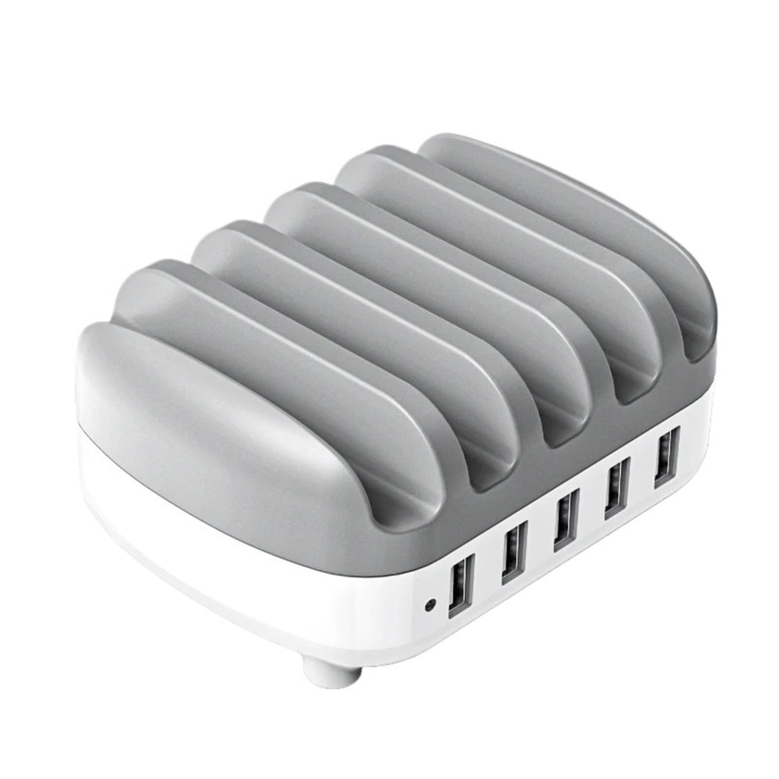Kabel USB Do Ładowania Tabletu PC 5 Portów Stacja Ładująca Dokująca Z Uchwytem 40 W 5V2.4A MożLiwość Szybkiego łAdowania(White)