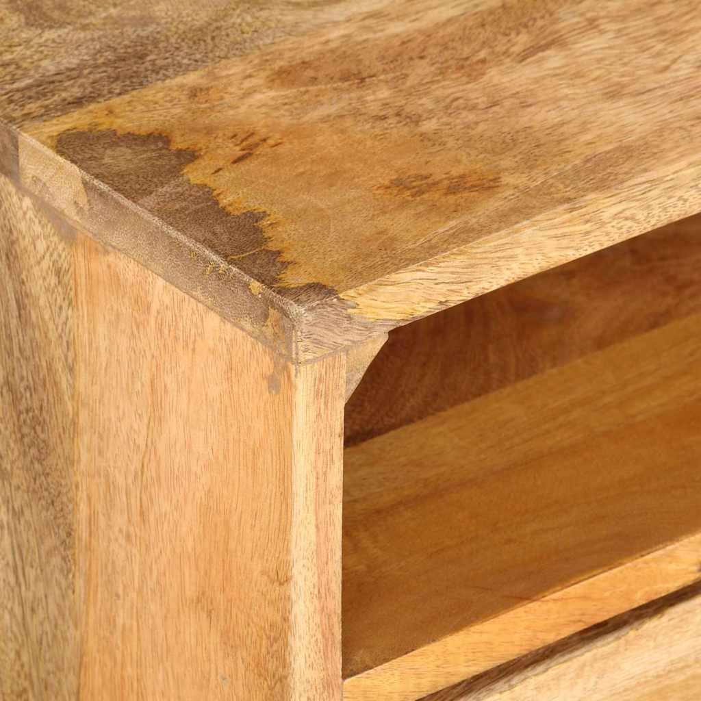 Mobile basso per TV, in legno massiccio, 110 x 30 x 41 cm, colore