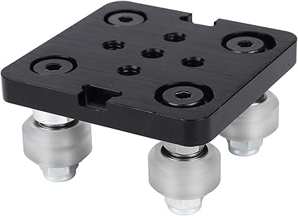 review Aibesy Mini V Gantry Rod Plate with Wheel for V-Groove Aluminum Profile 3D Printer Accessories Parts Set for CNC Kossel Nema 23 Black Wheel