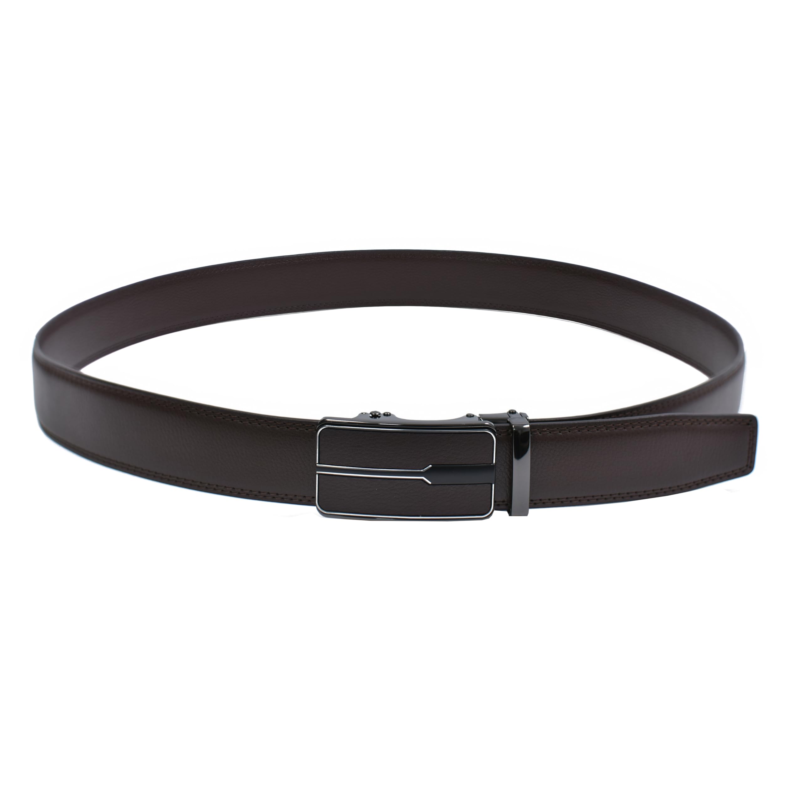 WildHorn Men's Genuine Leather Belt for Men| Premium Auto-Lock Buckle | Adjustable up to 48” | Formal & Casual Wear | Micro-Adjust Fit | Stylish Gift Box Included (COFFEE BROWN) - Image 6 thumbnail