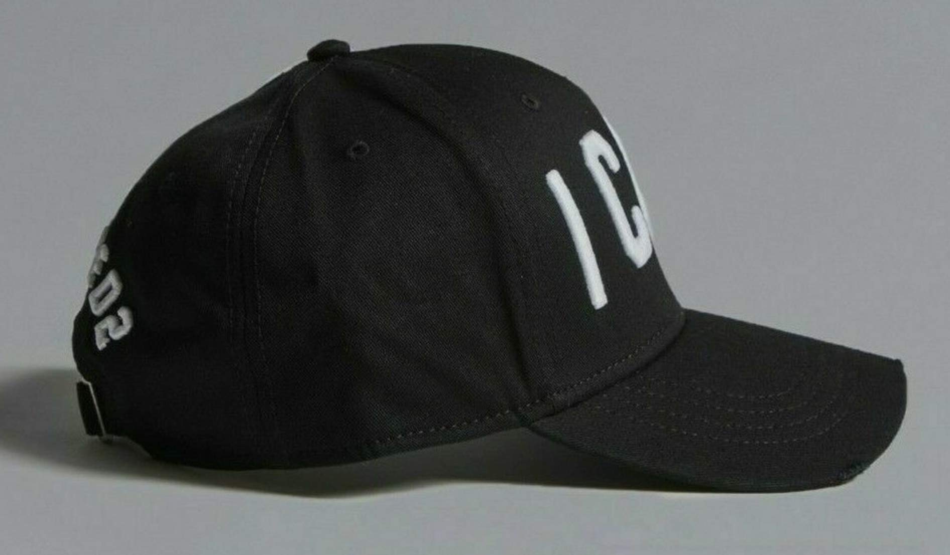 DSQUARED 2 Icon Distressed Black Cap, Schwarz , Einheitsgröße
