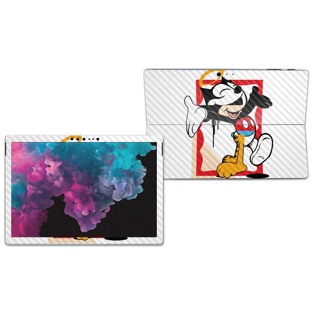 MightySkins Carbon Fiber Skin for Microsoft Surface Pro 6 - Character Swap | Protective, Durable Textured Carbon Fiber Finish | Easy to Apply, Remove, and Change Styles | Made in The USA