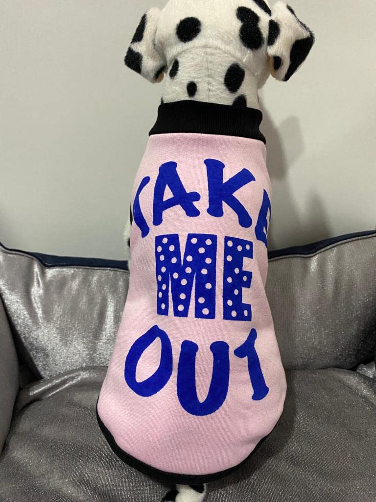 monopetz Yeni Sezon Köpek ve Kedi Kıyafeti & Elbisesi - Pembe Take Me Out (Beni Dışarı Çıkar) S Beden