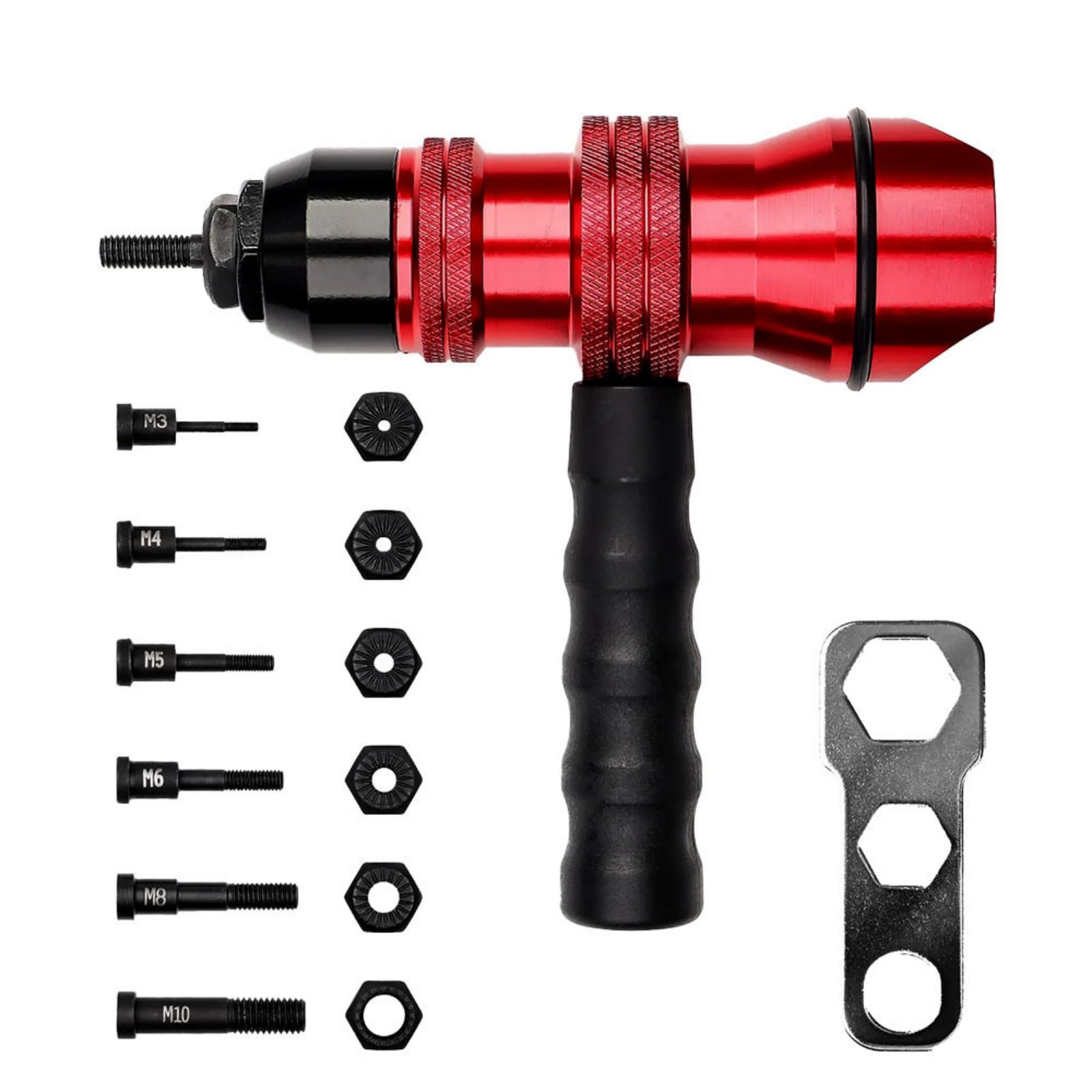 Hsioluted Rivet Nut Adapter For Electric Nut Electric Rivet Drill Adapter Riveting Tool Suitable For Harsh Environment For Drill