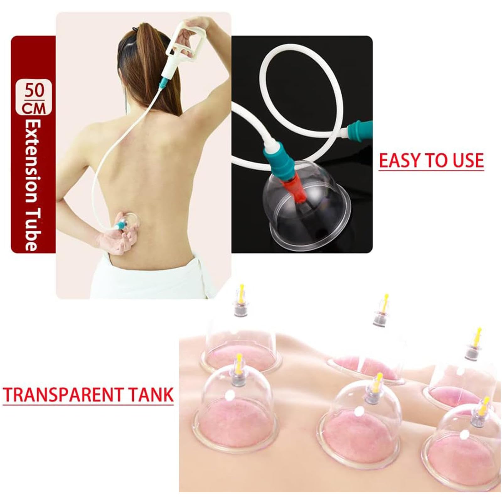 Set di coppettazione sottovuoto biomagnetica da 12 tazze, kit professionale per massaggio tradizionale cinese, per sollievo dal corpo domestico