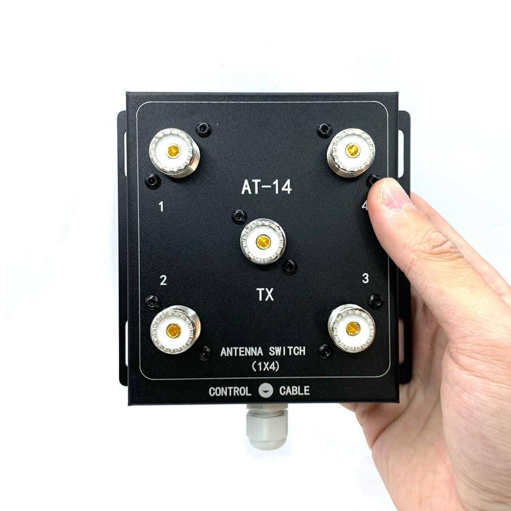 Commutateur D'Antenne à Distance Coaxial 4 Voies 1,8 MHz-60 MHz 500W PEP pour Les Scénarios de Transmission Haute Puissance, Stations de Radio et Radios Amateur