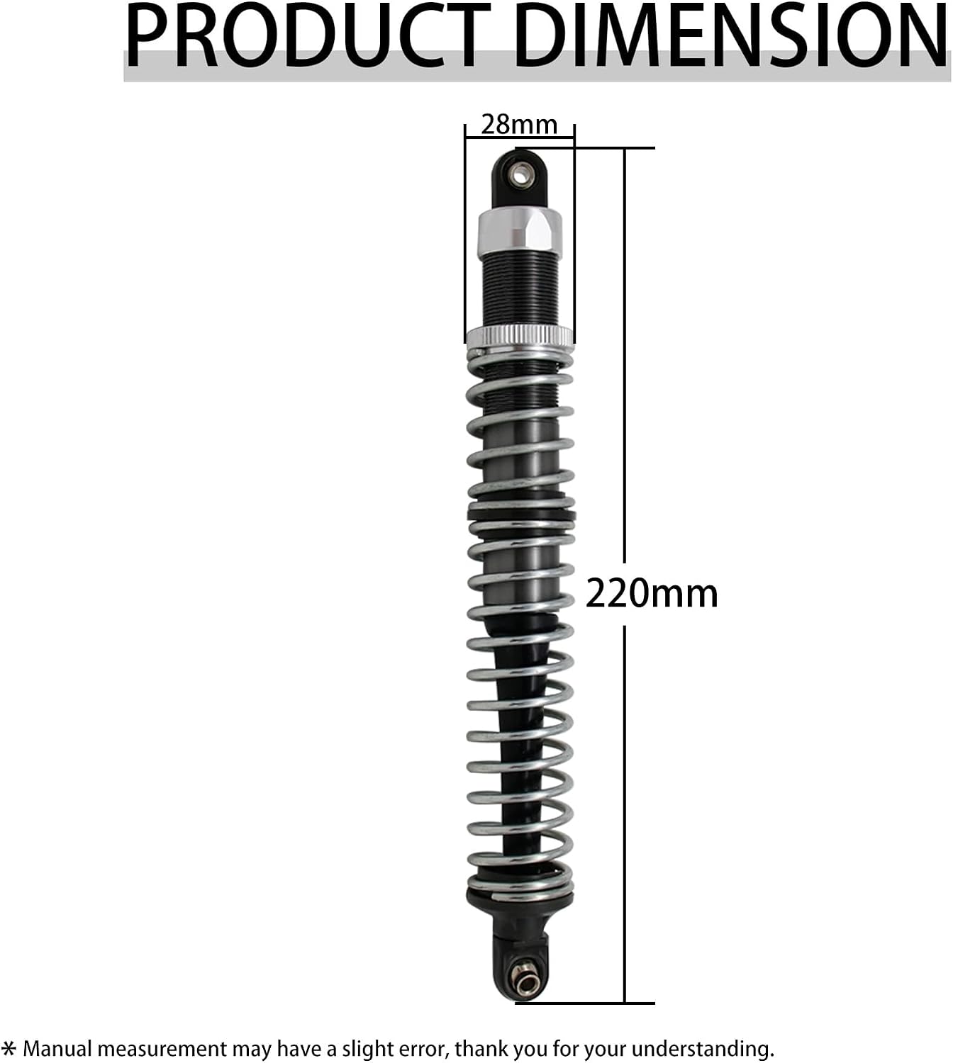 FLMLF Rear Shock 6mm Kit For 1/5 HPI BAJA ROVAN KM 5B Rc Car Parts (Silver)