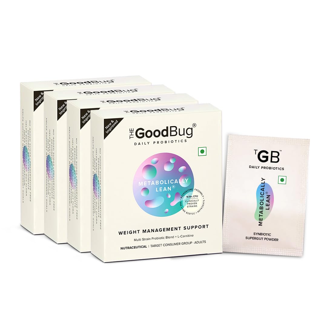 The Good Bug Metabolically Lean SuperGut Powder |Probiotics + L-Carnitine | Boosts Metabolism & Reduces Cravings | For Men & Women | 60 Days Pack