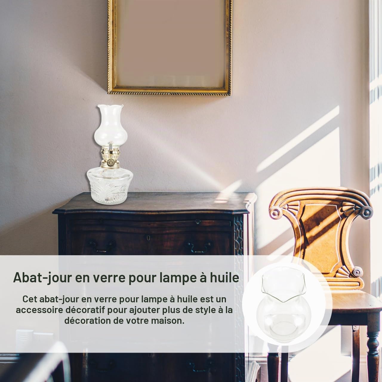CHILDWEET Cheminée en Verre Transparente pour Lampe à Pétrole Abat-Jour Petit Diamètre 3 CM Accessoire pour Lampe à Kérosène Couvercle Résistant et Coupe-Vent Remplacement Ancien