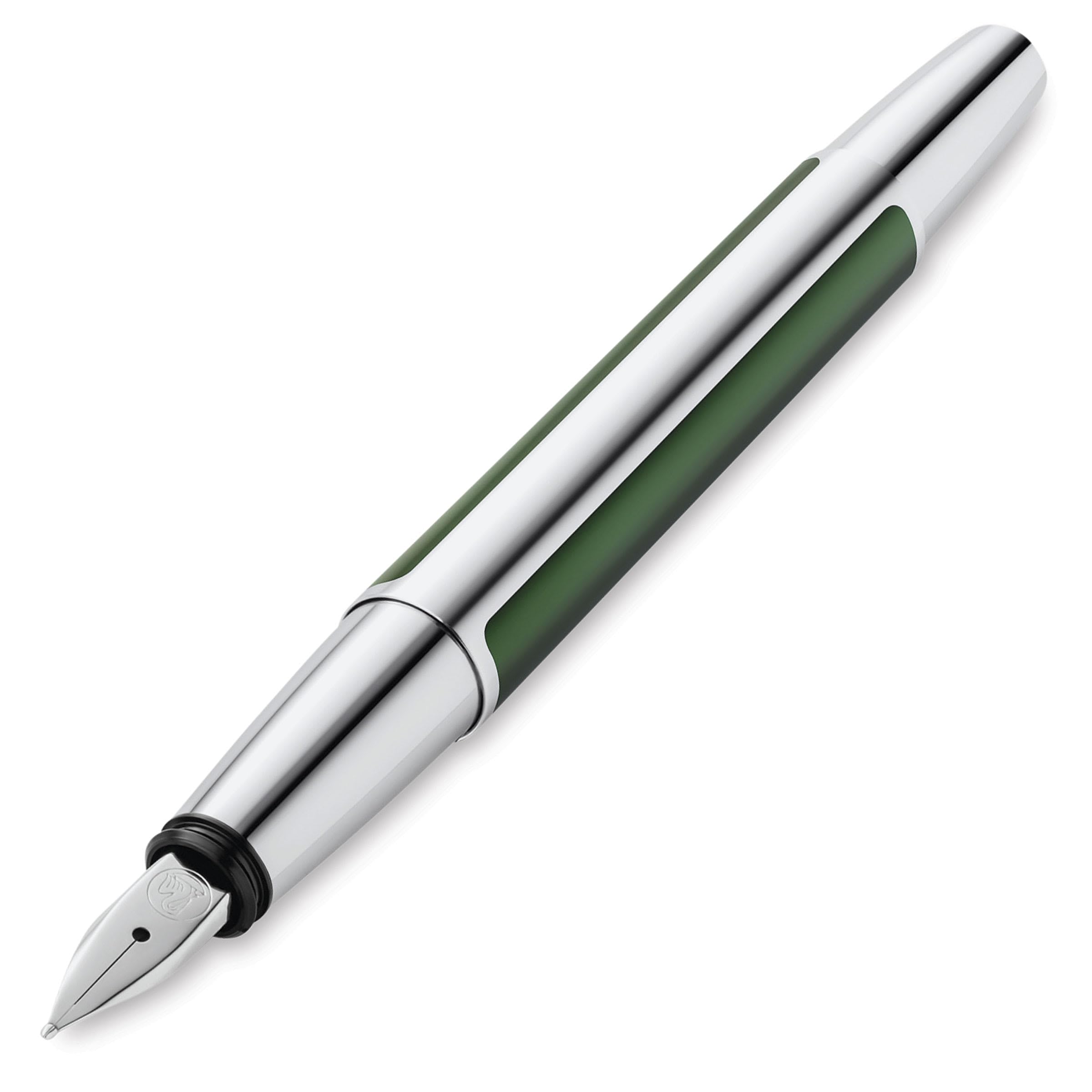 Pelikan Füllhalter Pura P40, Waldgrün, Feder M (mittel), hochwertiger Patronenfüller im Geschenk-Etui, 822855