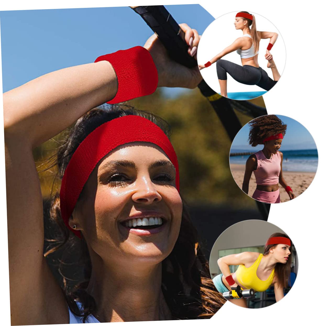 TOYANDONA Workout Schweißbänder 18 Stück Elastische Sport Stirnbänder Handgelenk Schweißbänder aus Atmungsaktivem Polyester rutschfest für Herren Damen Beim Training Basketball Tennis Yoga