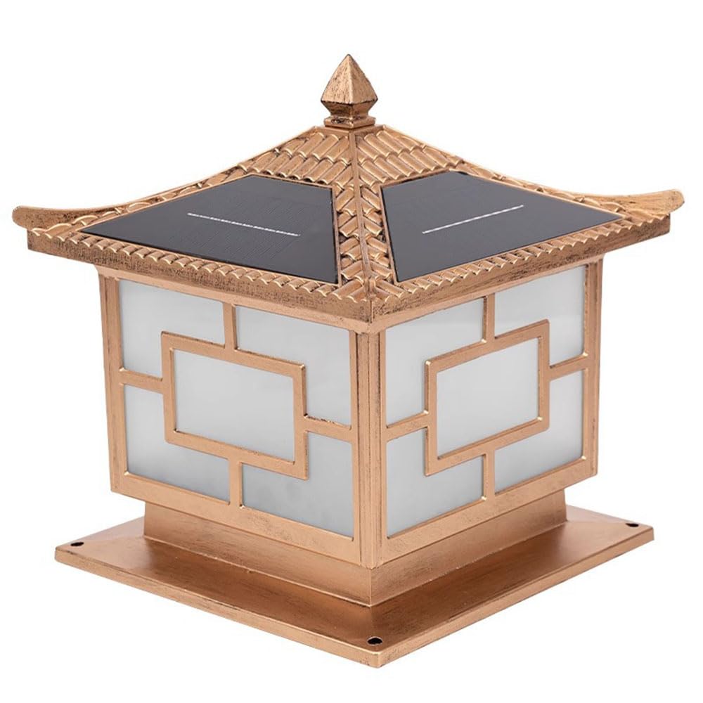 Lampe De Portail Pour Cour De Jardin De Villa Lampe Solaire Carrée Unique Sur Pilier Lampes D'entrée De Jardin Modernes Pour Colonnes Extérieures Lampadaire Traditionnel Étanche Sur Poteau