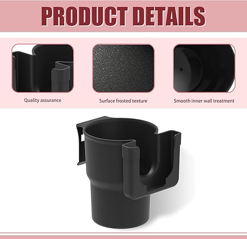 Miniatura 3 de Soporte para vasos, soporte para teléfono móvil 2 en 1, soporte para bebidas enchufable para reposabrazos, caja de ventilación de aire, soporte