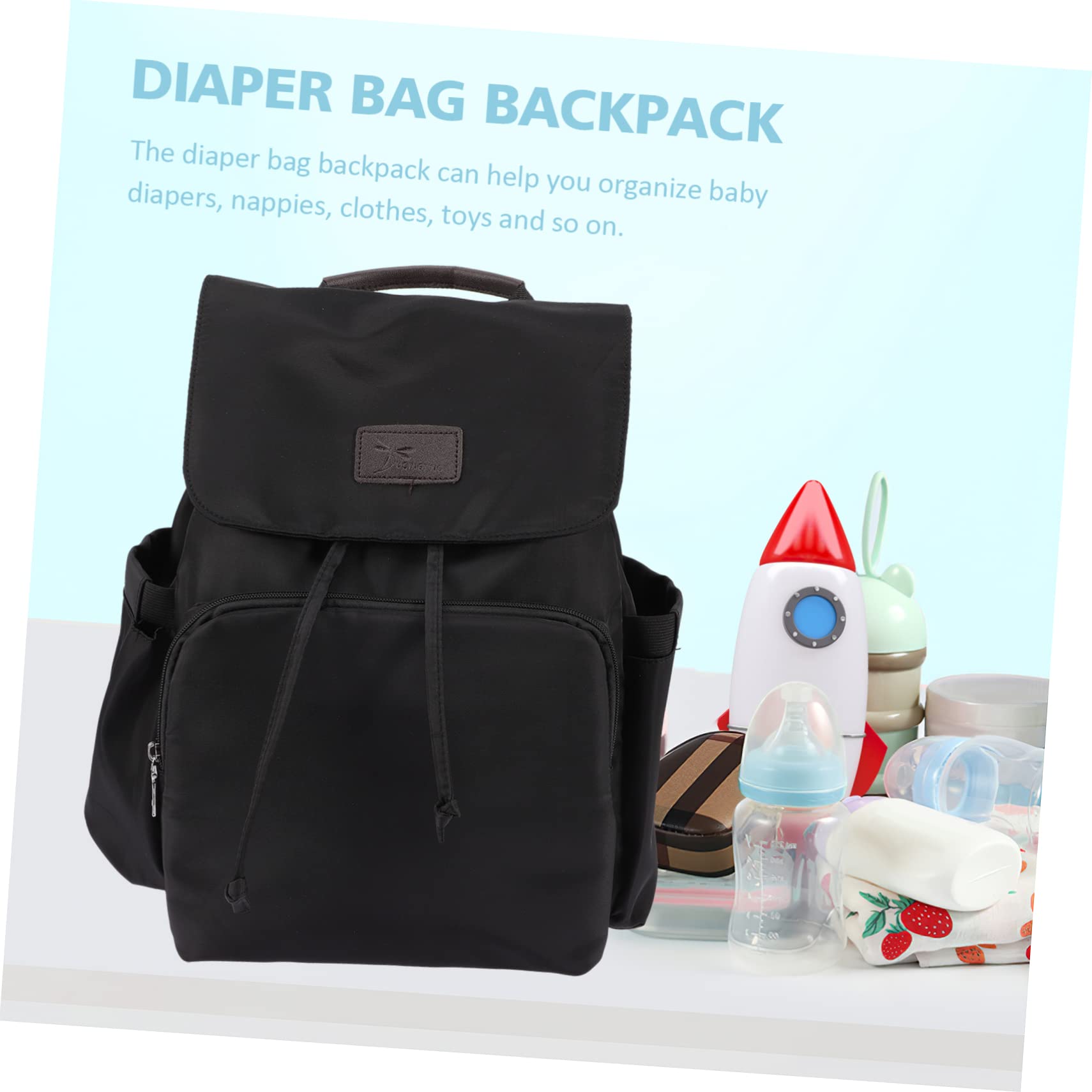 Vaguelly Wickelrucksack Mit Drawstring-verschluss Praktische Wickeltasche Für Unterwegs Zur Aufbewahrung Von Windeln Und Babyzubehör Großräumig Und Stilvoll