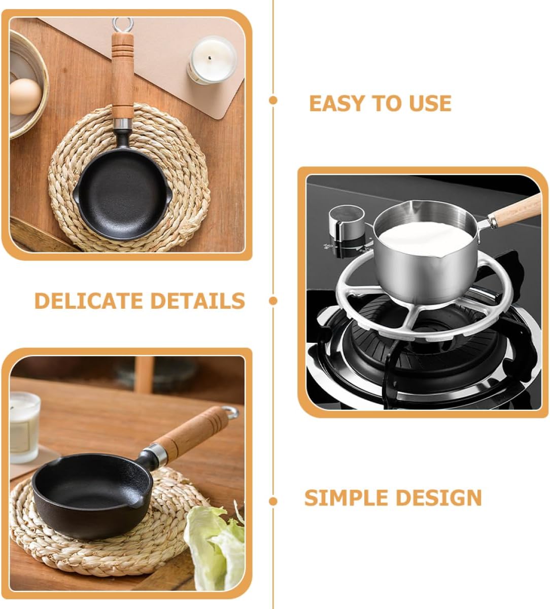 Mikinona Single Egg Frying Pan Granite Cookware Nonstick Coating Small Pot for Poached Eggs Versatile Cooking Tool
