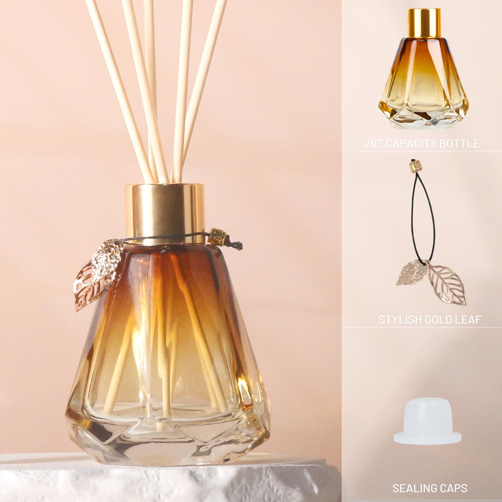 Amazon.co.jp: リードディフューザー 6個 リードディフューザー 空の