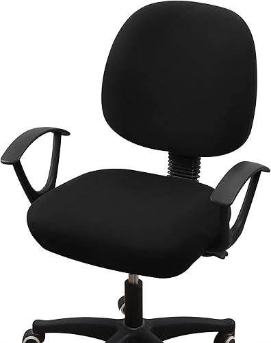 Smiry Fundas elásticas para silla de computadora de oficina, universales, lavables, extraíbles y giratorias, fundas protectoras para asiento +