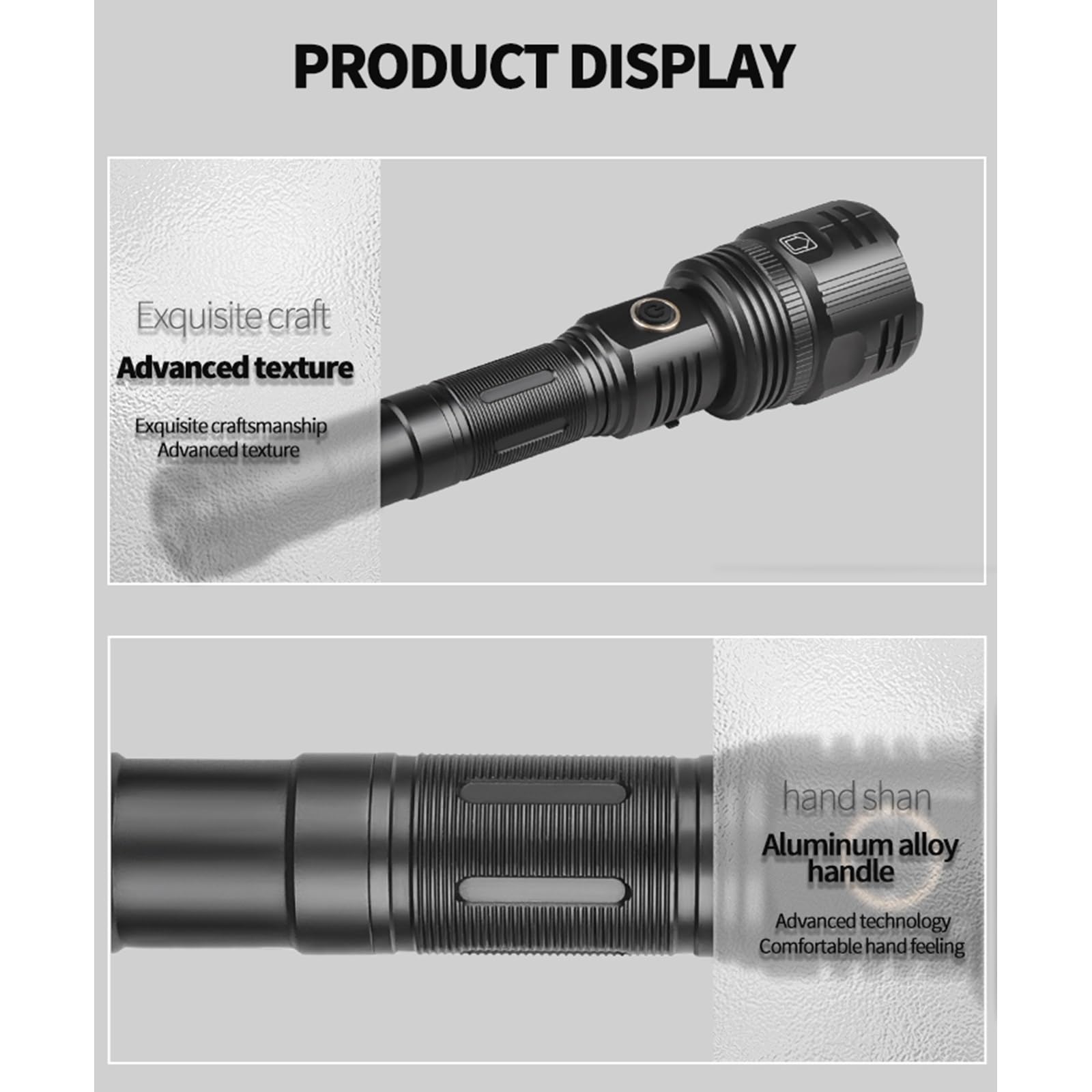 Torcia led ricaricabil,mini torcia led ricaricabile,torcia led ricaricabile potente, 1200 Lumens, Telescopic Zoom, Rechargeable, Waterproof, Ideal for Camping, Emergencies and Home Use ( Size : 2*2665