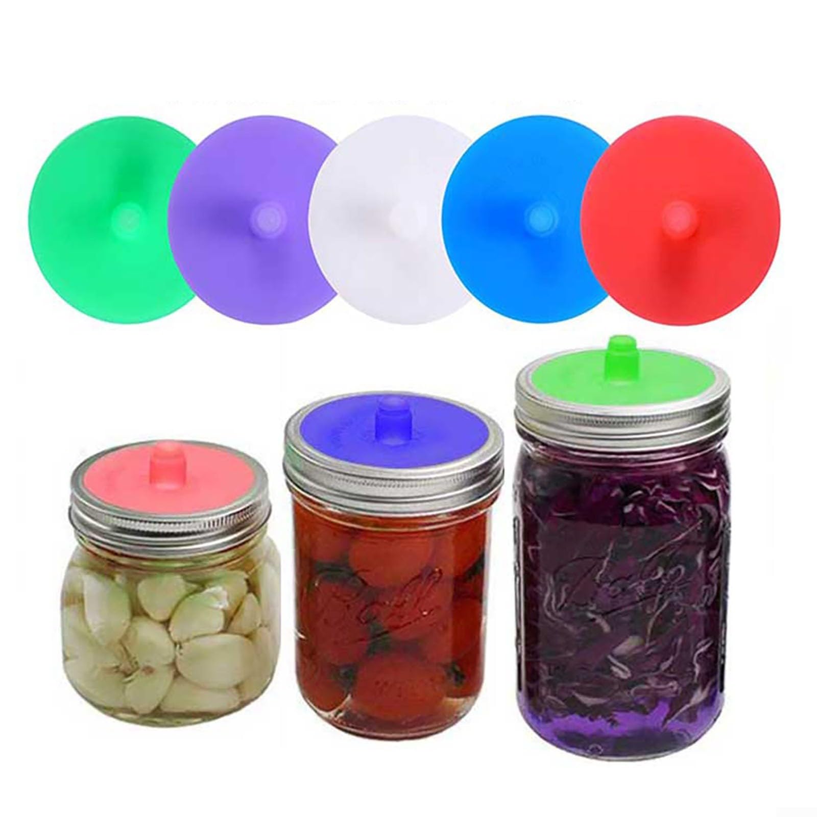 4 Stück Silikon-Airlock Deckel Für Einmachgläser – Wasserlos, Für Fermentation